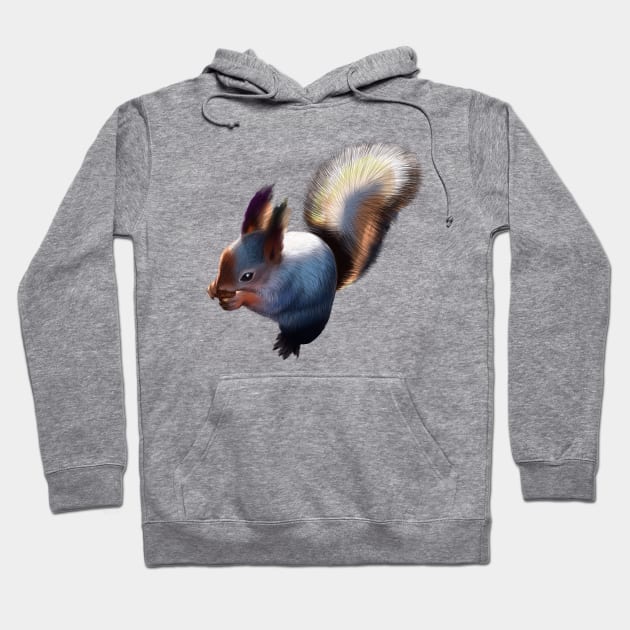 Fluffy squirrel Hoodie by Vladislava